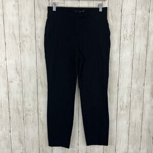 Harve Benard Black Pull On Stretchy Straight Leg Work Dress Pants 10